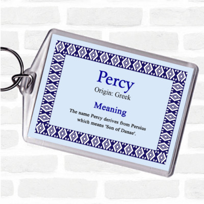 Percy Name Bedeutung Taschenanhänger Schlüsselanhänger Schlüsselring blau