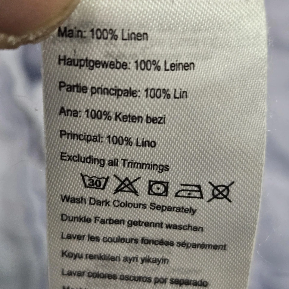 Camisa Joules Mujer Abotonada 12 Azul Lino Bordado Logo Foto 3 de 4