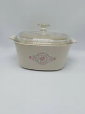 Corning Corelle "English Breakfast" Covered Casserole 3 Quart A-3-B with Lid