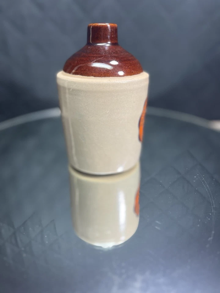 Vintage 1867 University Illinois Stoneware Jug 5” College Football  Brown/Beige - Image 2 of 4