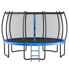 16FT Outdoor Jumping Trampoline w/ Enclosure Net  100 Springs, 475lb