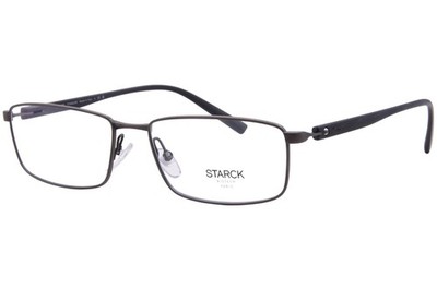 Starck SH2075T 0002 Titanium Eyeglasses Men's Black Full Rim 56mm