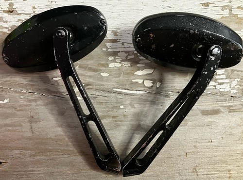 Harley Davidson Motorcycle Oval Shape Left and Right Side Mirrors - Bild 2 von 7