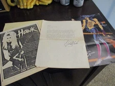Doug Marks Metal Method newsletters, poster, personal letters, HAWK band 1982