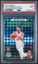 2024 PANINI MOSAIC THUNDER ROAD GREEN #20 ZACCHARIE RISACHER PSA 9