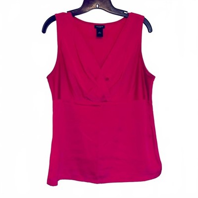 Ann Taylor Bright Pink Tank Shell Sleeveless Blouse