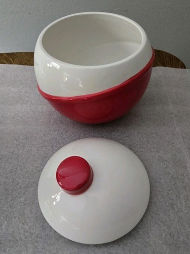 Tarro de golosinas Young's Fishing Bobber Kitchen Creations rojo y blanco nuevo en caja - Imagen 5 de 10