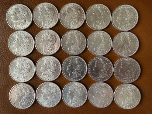 Roll Of 20 Uncirculated 1880-1898 Mixed Years Morgan Silver Dollars