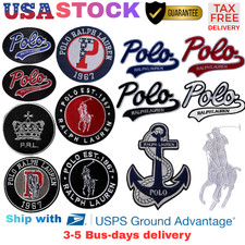 Polo Ralph Lauren Style Embroidered Patch sew Iron/On Multi Design Logo Patches