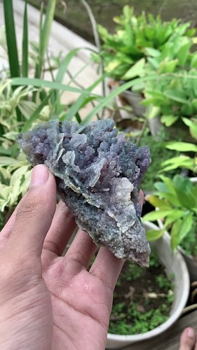 Purple Grape Agate 157g Natural Mineral Specimen Crystal Cluster Decor Stone - Video 1 of 1