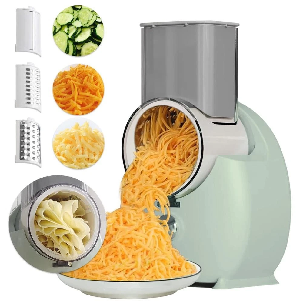 Electric Cheese Grater,Upgrade Electric Vegetable Slicer Shredder with 3blades☄