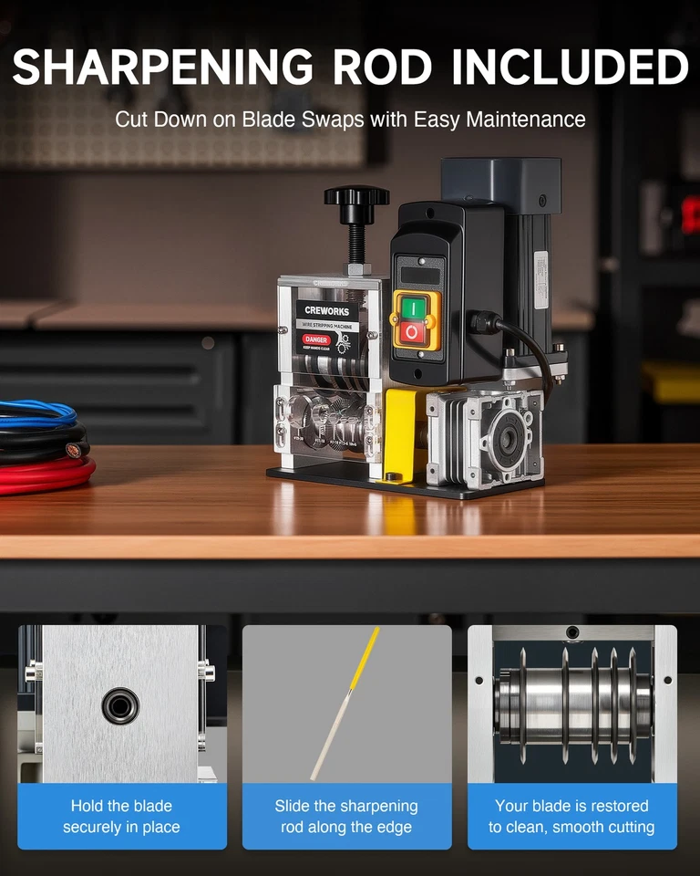 Máquina pelacables de cobre con motor de 180 W para 0,06 - 1,18 pulgadas Foto 4 de 4