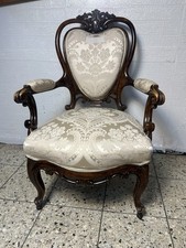 Antike Sessel im Louis XVI oder Neo-Rokoko Alt Stuhl Walnussholz 19.JH.antik Nr2