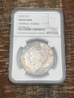 1922-S $1 US Peace Dollar NGC AU Details ~ Artificial Toning ~ Beautiful Toning