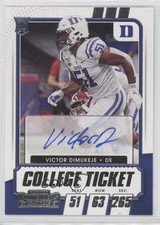 2021 Panini Contenders Draft Picks College Ticket Victor Dimukeje #317 Auto 0fh3