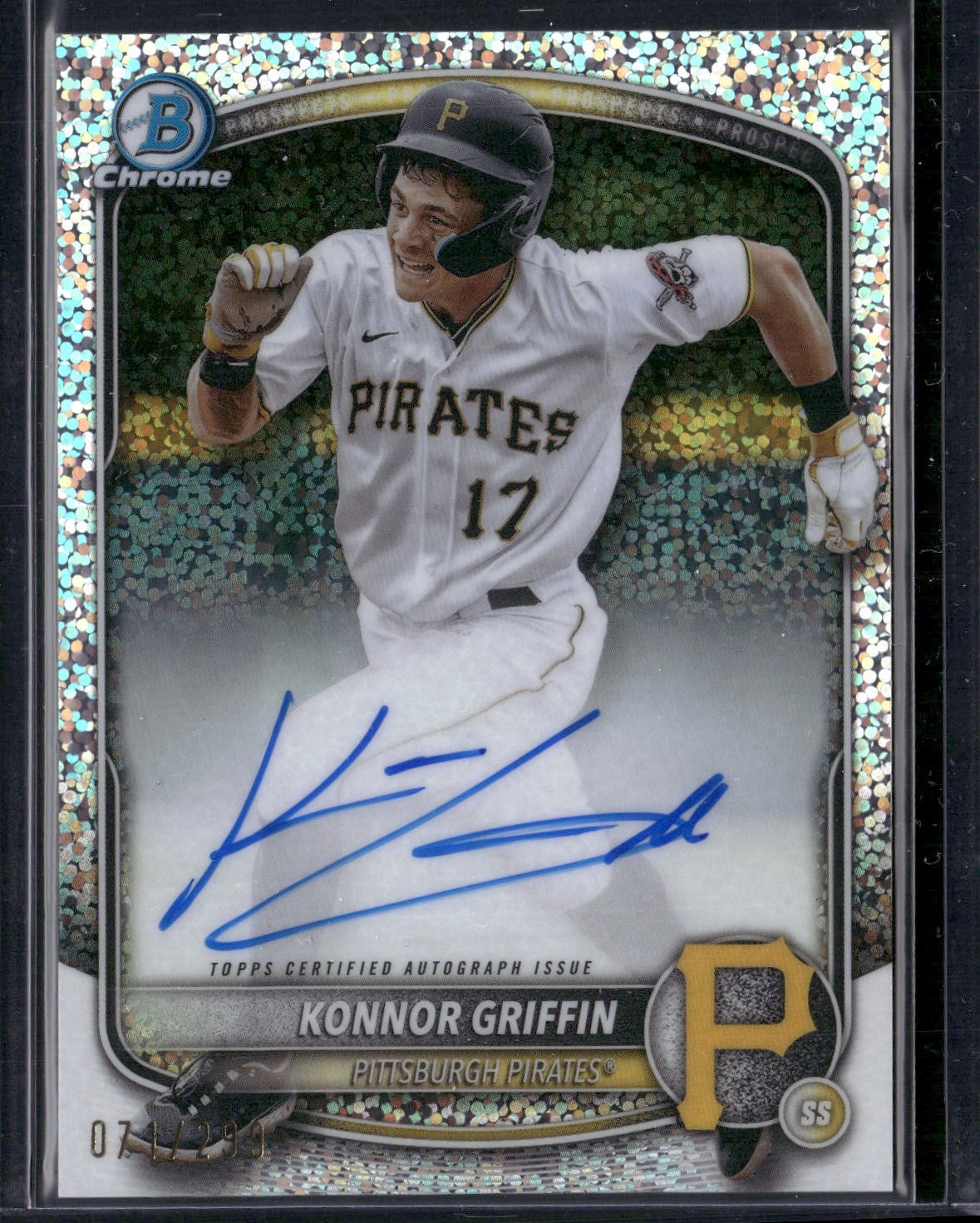 Konnor Griffin 2025 Bowman Chrome Auto Speckle /299 Pirates CPA-KG