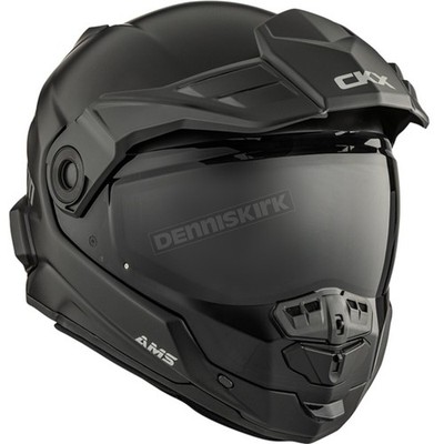 CKX Matte Black Mission AMS Snow Helmet w/Smoke Dual Lens Shield - 516475