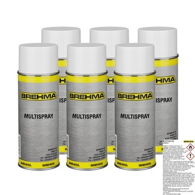 6x BREHMA Multispray 400ml Kriechöl Multifunktionsöl Rostlöser Mehrzwecköl