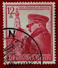 Stamp DR 50th birthday Adolf Hitler Braunau 1939 NS time 2nd WW 1933-1945