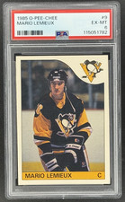 1985 O-Pee-Chee OPC Mario Lemieux Rookie Card #9 CENTERED PSA 6. rookie card picture