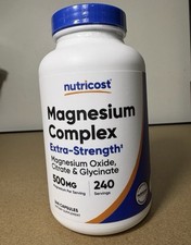 Nutricost Magnesium Complex 500mg, 240 Capsules - Gluten Free and Non-GMO - New