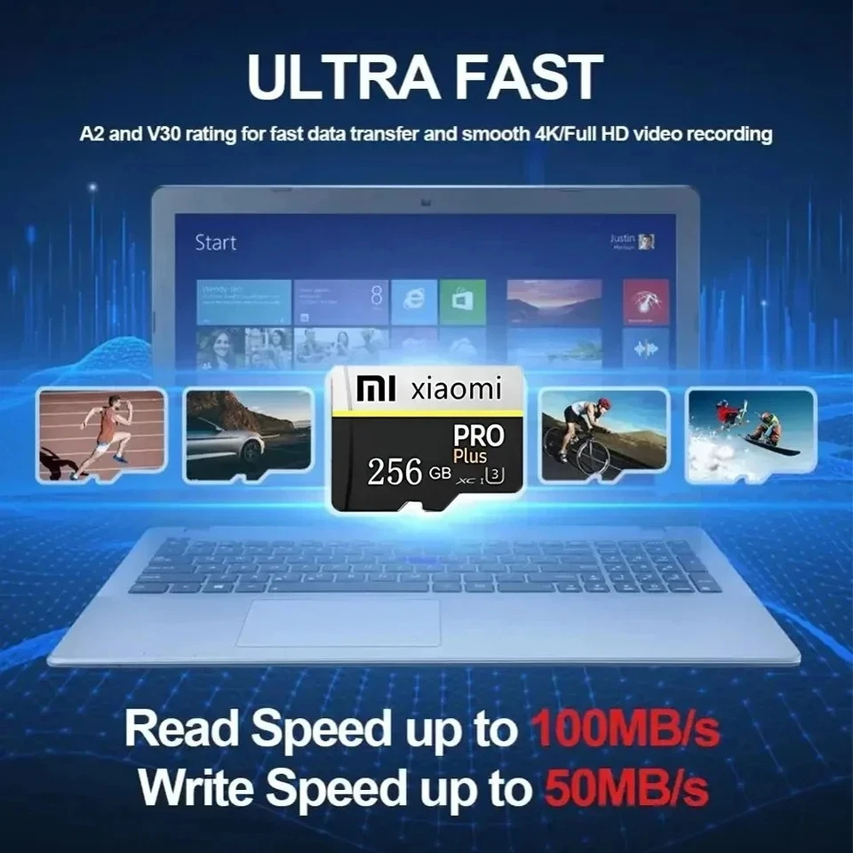 2TB High Speed Class 10 Micro TF SD Memory Card PC Office Laptop Phone Home Gift - Image 4 of 4