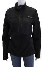 Spyder Women's Quarter Zip Long Sleeves Sweatshirt Black Size S
