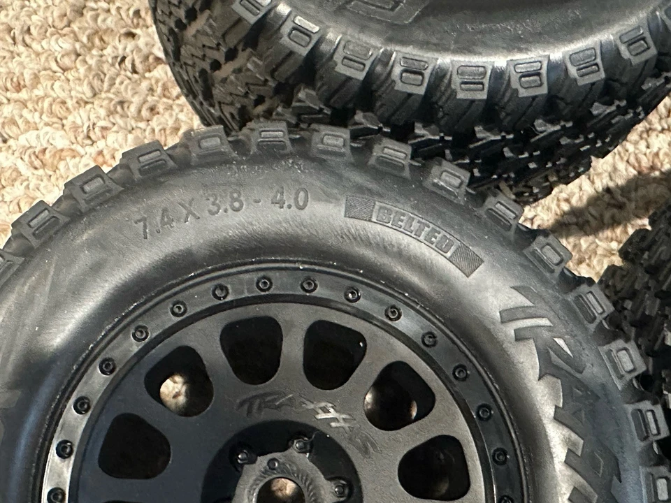 Traxxas Gravix Belted Tires On Black Wheels From Traxxas Xrt 1/6 - Image 3 of 4