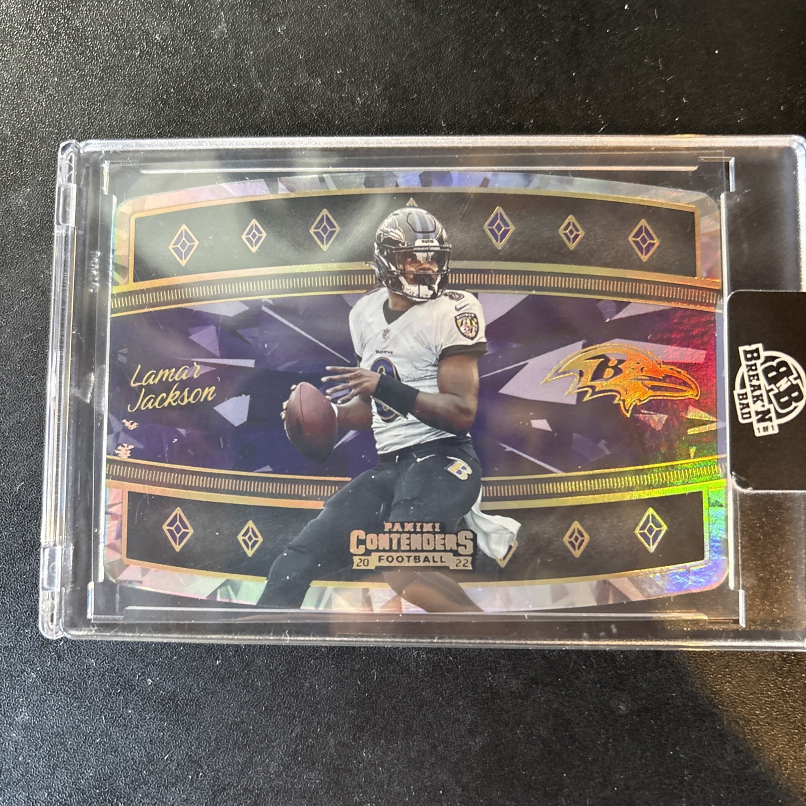 🔥2022 Panini Contenders #CJ-LJA Lamar Jackson Crown Jewels Die Cut CASE HIT SSP