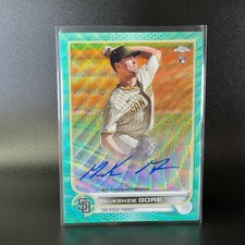 2022 Topps Chrome Mackenzie Gore Aqua Autograph 015/199 San Diego Padres