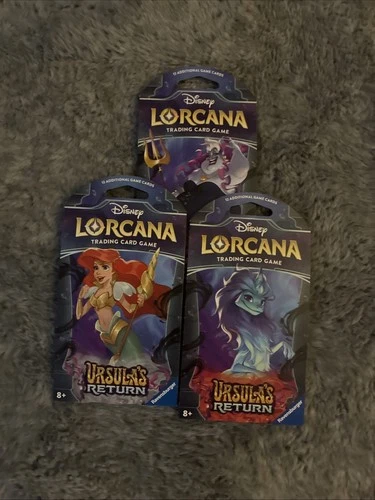 Disney Lorcana TCG Ursula's Return Sleeved Booster Pack - Lot of 3
