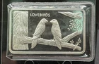 1974 Mount Everest Mint Wildlife Tree Lovebirds 1 Ounce .999 Silver Art Bar ~bx4