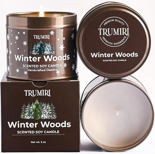 Cedar & Pine Winter Woods Scented Candle, Perfect Gift for Fall & Christmas