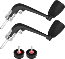 2PCS Fishing Handles Spinning Reel Knob Replacement, Rubber 5000-7000, Black