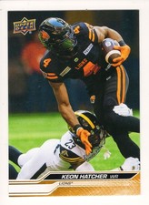 2024 UD CFL Keon Hatcher Card #21 BC Lions Arkansas