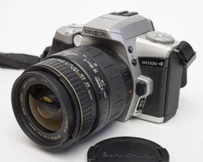 Minolta Maxxum 4 35mm SLR Film Camera - w/ 2 lenses TESTED & WORKING