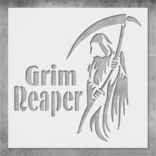 Grim Reaper Wall Art Stencil Reusable Plastic Format - StencilAir
