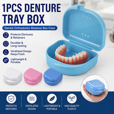 1Pcs Denture Box Retainer Case Teeth Holder Orthodontic False Teeth Storage