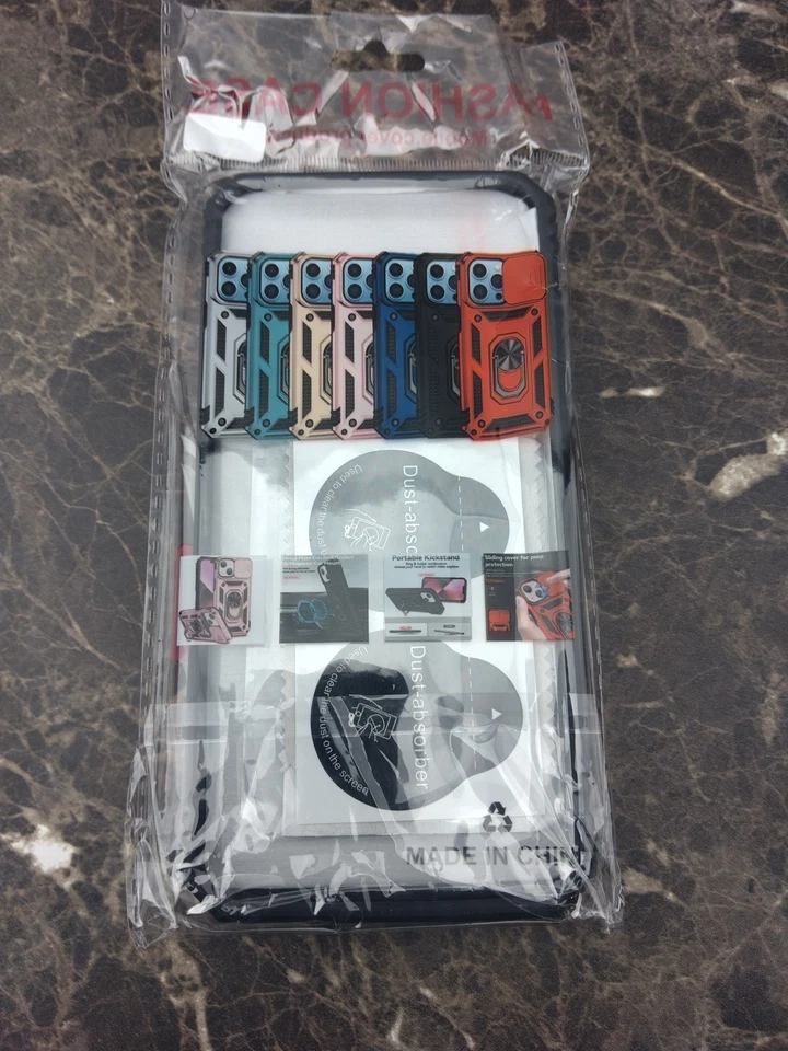 Funda para Samsung Galaxy A55 con anillo de cámara deslizable cubierta blindada + protector de pantalla Foto 3 de 4