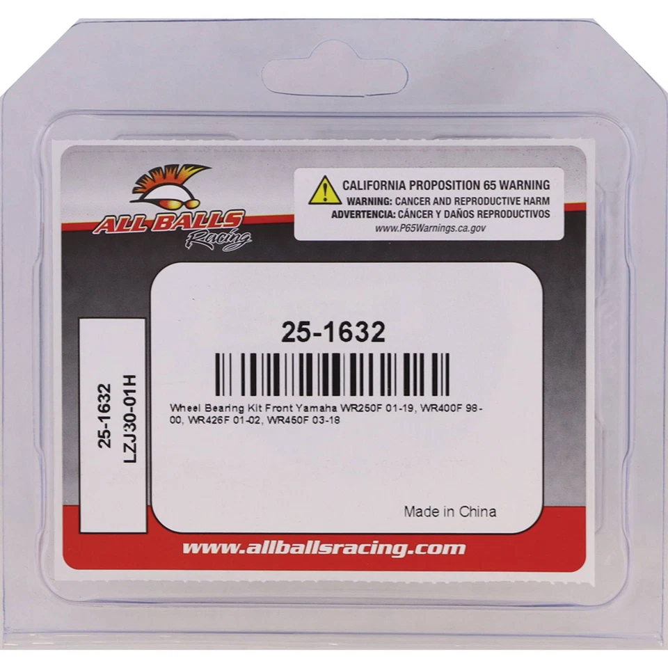 All Balls Wheel Bearing and Seal Kit Front For Yamaha WR250F 2001-2012; 25-1632 Foto 4 de 4