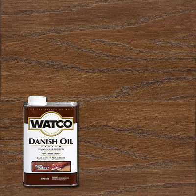 1 Pint Danish Oil in Dark Walnut Wood Sealers Oil/Conditioners (4 Pack)