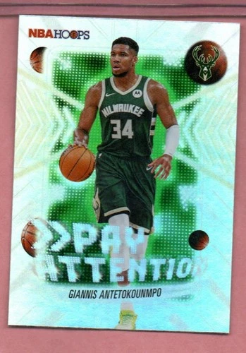 Giannis Antetokounmpo 2025-26 Topps NBA Hoops Pay Attention Bucks #PA-4
