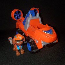 PAW Patrol, Dino Rescue Zuma Deluxe Rev Up Vehicle with Figure