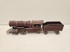 Antique 27" Dayton Schieble Pressed Steel Hill Climber Locomotive Tender Toy