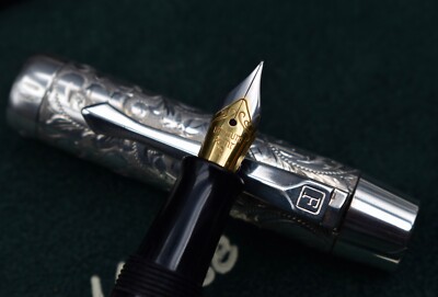 FERRARI da VARESE .925 Sterling Silver Arte Fountain Pen w/ Floral