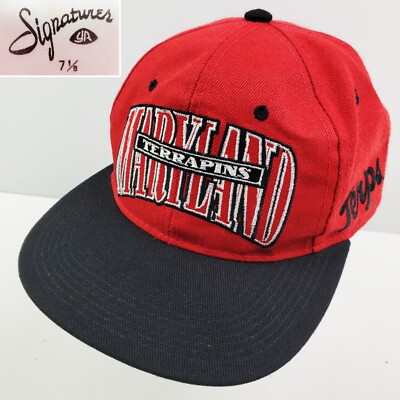 Maryland Terrapins Vintage 90s Hat Fitted 7 1/8 Signatures Young An Embroidered