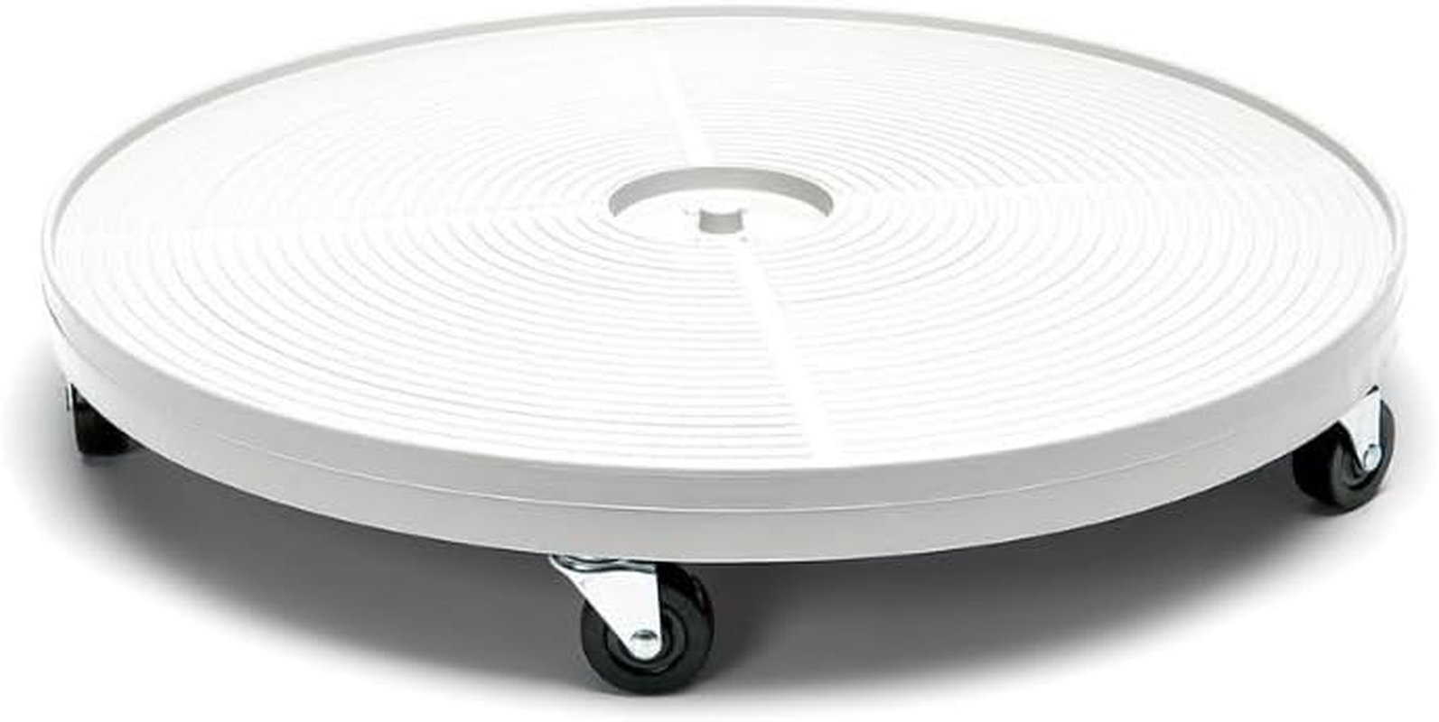 24 Inch Plant Dolly with Wheels, White, Indoor or Outdoor, Planter Caddy for Pot