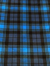 Blue Tartan Plaid 60" Wide Soft & Cozy Polar Fleece Print Fabric by The Yard