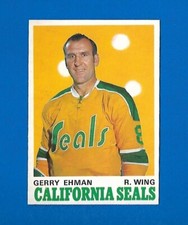 1970-71 OPC #187 GERRY EHMAN CALIFORNIA GOLDEN SEALS O PEE CHEE NHL HOCKEY CARD