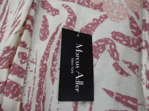 Jonathan Adler Scarf Womens Red Cream Geometric Mod Viscose Tunic New NWT - Picture 4 of 10